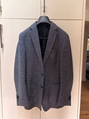 Banana Republic Gray-Blue Glen Plaid Sport Coat